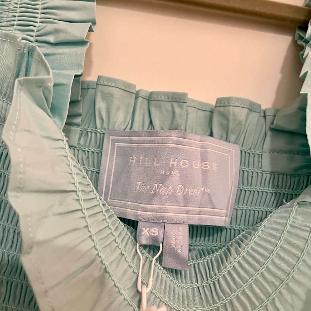 NWT Hill House Home Ellie nap dress in Bay Blue, smocked dress; size XS - Picture 6 of 13
